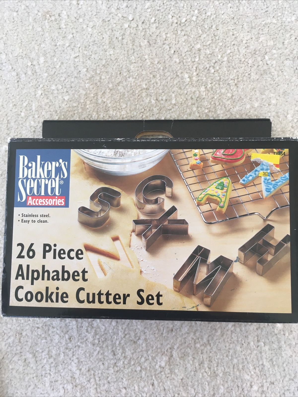 Vtg Bakers Secret 26 Piece Alphabet Cookie Cutter Set NIB Vtg Bakers Secret 26 Piece Alphabet Cookie Cutter Set NIB