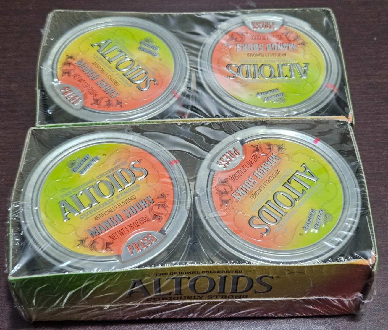 8X NEW SEALED UNOPENED Altoids Mango Sours Candy in Metal Tin NOT RETRO REMAKE