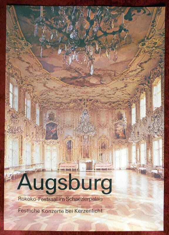 Original Poster Germany Augsburg Schaezlerpalais Palace Vintage