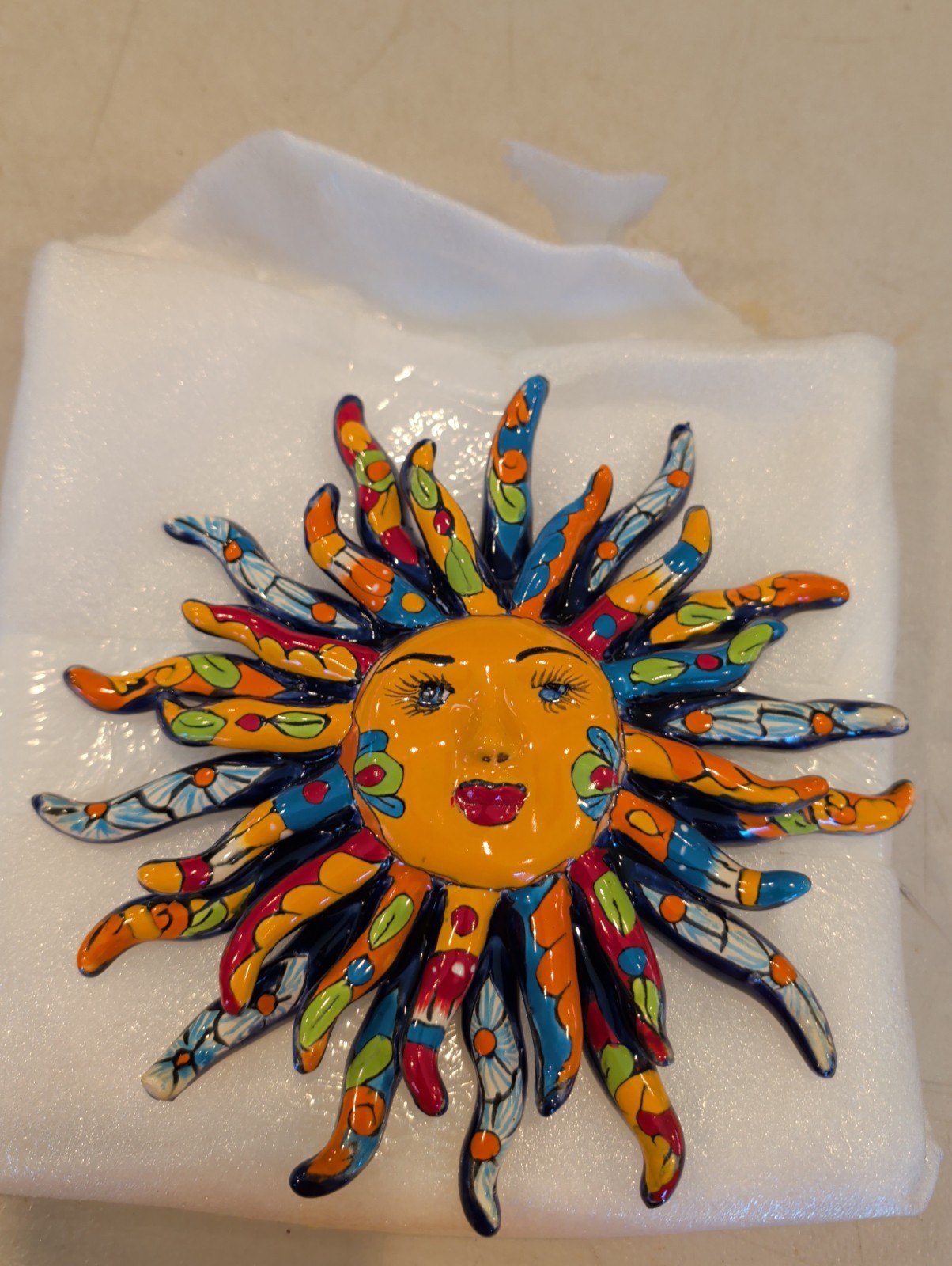 Talavera sun face, resplendor Mexican artist Gerardo Garcia Talavera sun face, resplendor Mexican artist Gerardo Garcia
