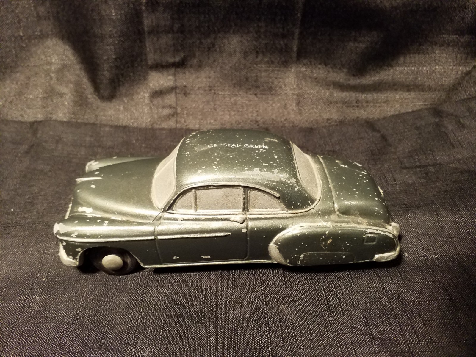 Anthrico Inc Vintage 1950s Car Coin Bank crystal green car dealership give away Anthrico Inc Vintage 1950s Car Coin Bank crystal green car dealership give away