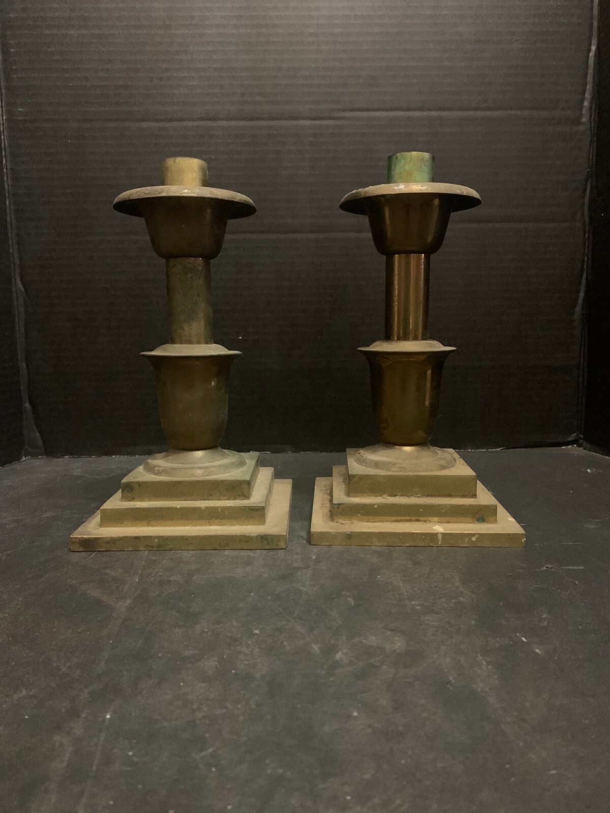 Vintage Sudbury Brass Church Altar No. SB151 Candle Holder A Pair Vintage Sudbury Brass Church Altar No. SB151 Candle Holder A Pair