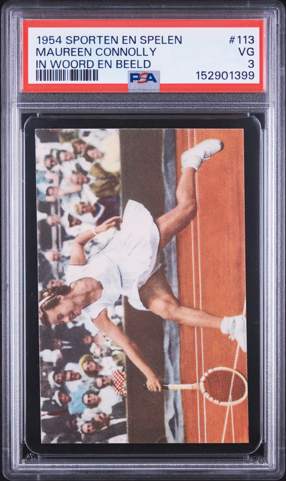 1954 SPORTEN EN SPELEN IN WOORD EN BEELD #113 MAUREEN CONNOLLY PSA 3 1954 SPORTEN EN SPELEN IN WOORD EN BEELD #113 MAUREEN CONNOLLY PSA 3