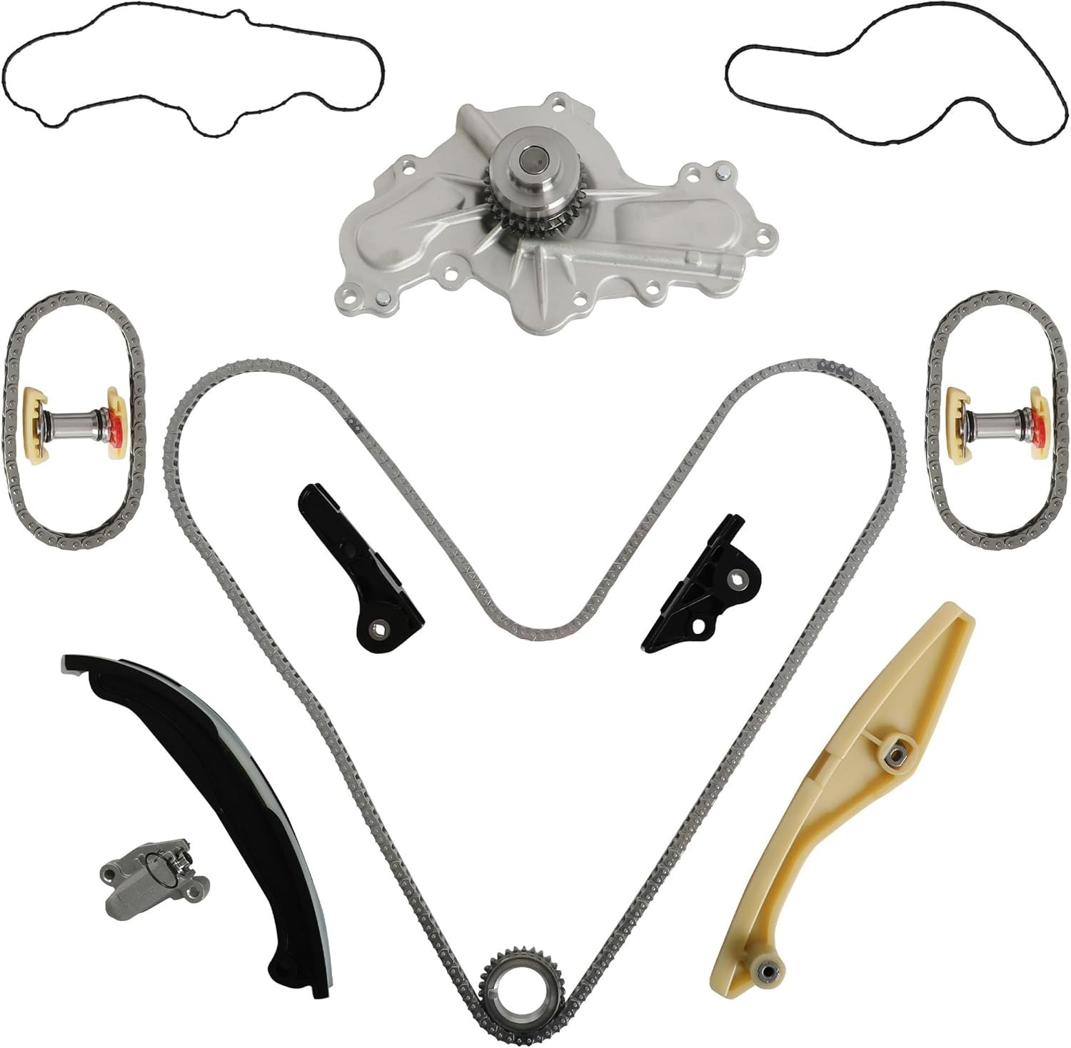 Timing Chain Kit with Water Pump, For Ford Edge/Explorer/F-150/Flex/Police In...