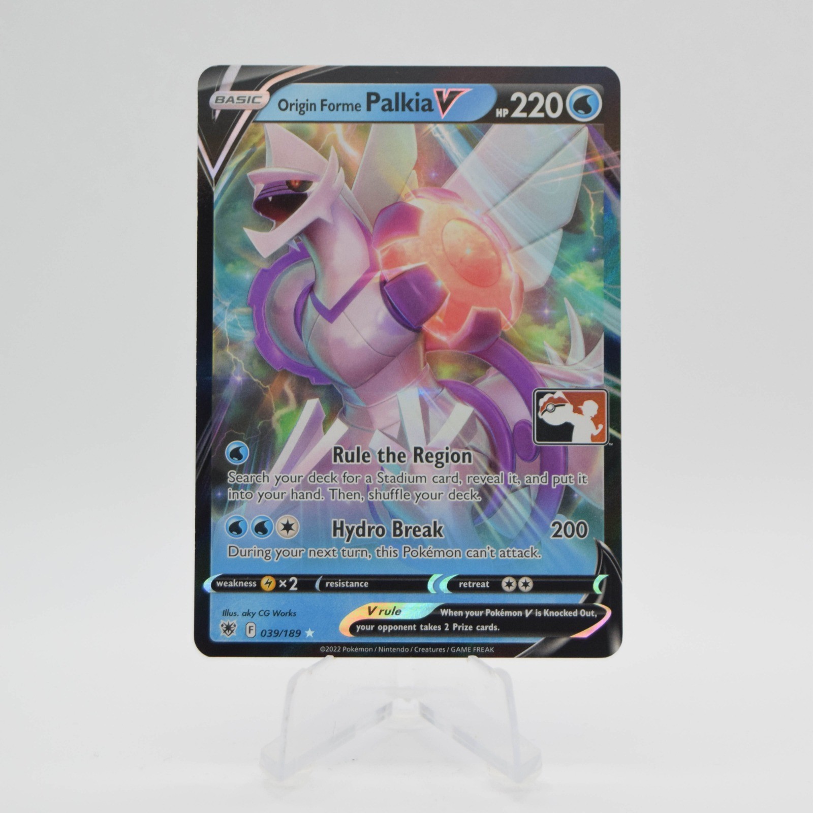 Origin Forme Palkia V Ultra Rare Play Prize Pack Series 3 039/189 NM Pokemon