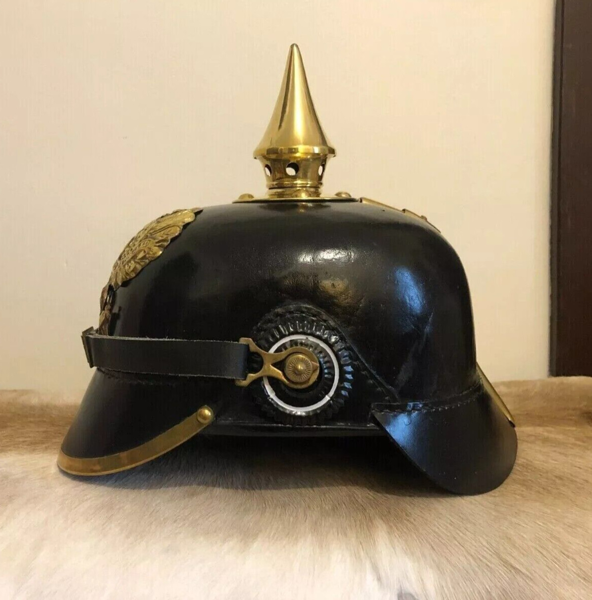 Handmade German Pickelhaube Prussian Leather Helmet Imperial Militaria Cap Gift Handmade German Pickelhaube Prussian Leather Helmet Imperial Militaria Cap Gift