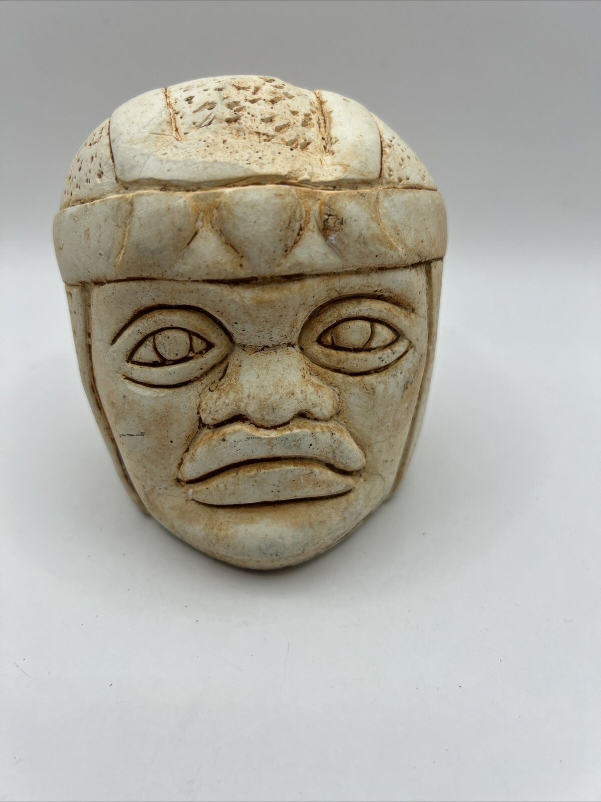 Vintage Jorongo Tequila Blanco Olmec Head Aztec Mayan Made In Mexico 