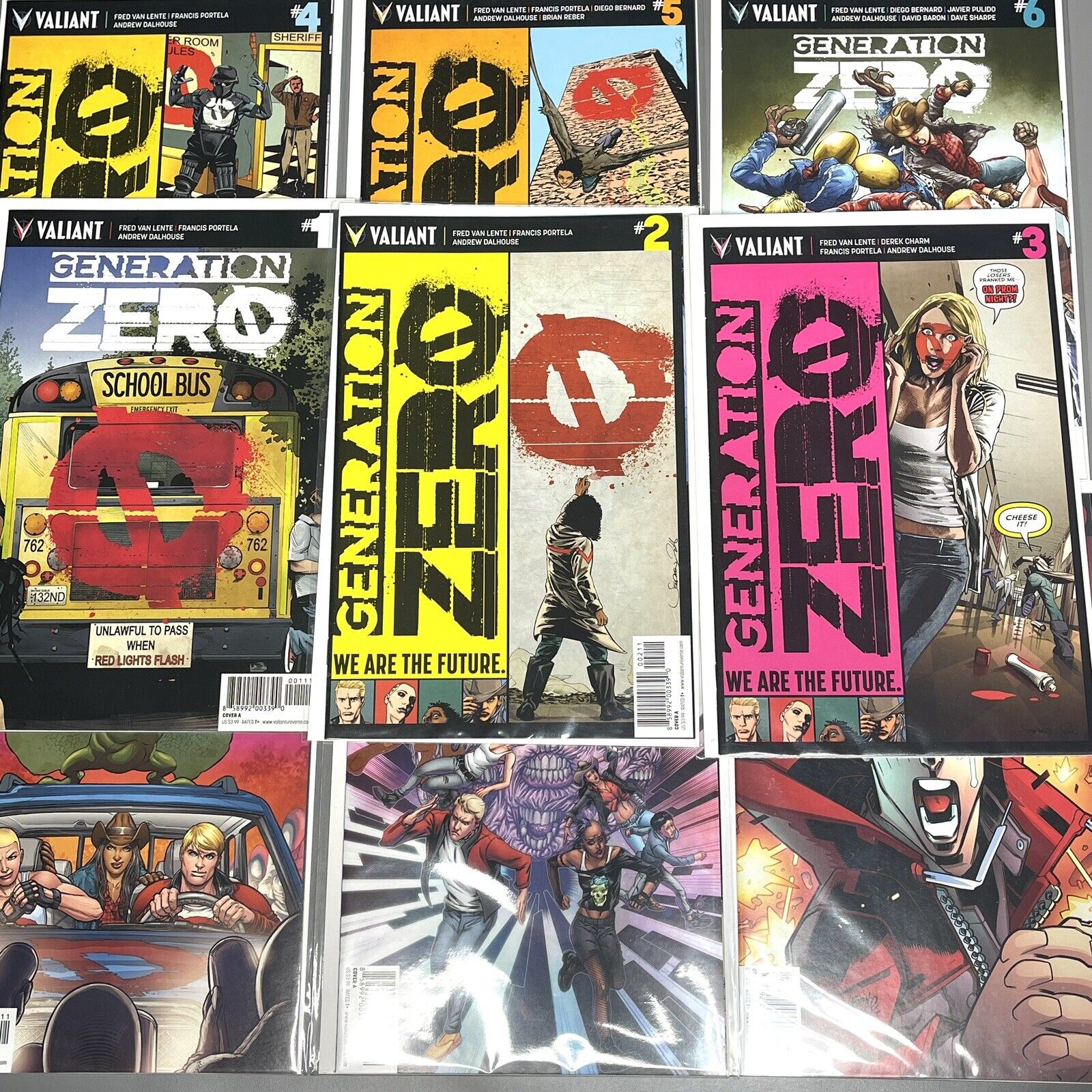 Valiant Comics Generation Zero Comic Books Set 1-9 Bundle Kid Super Heroes