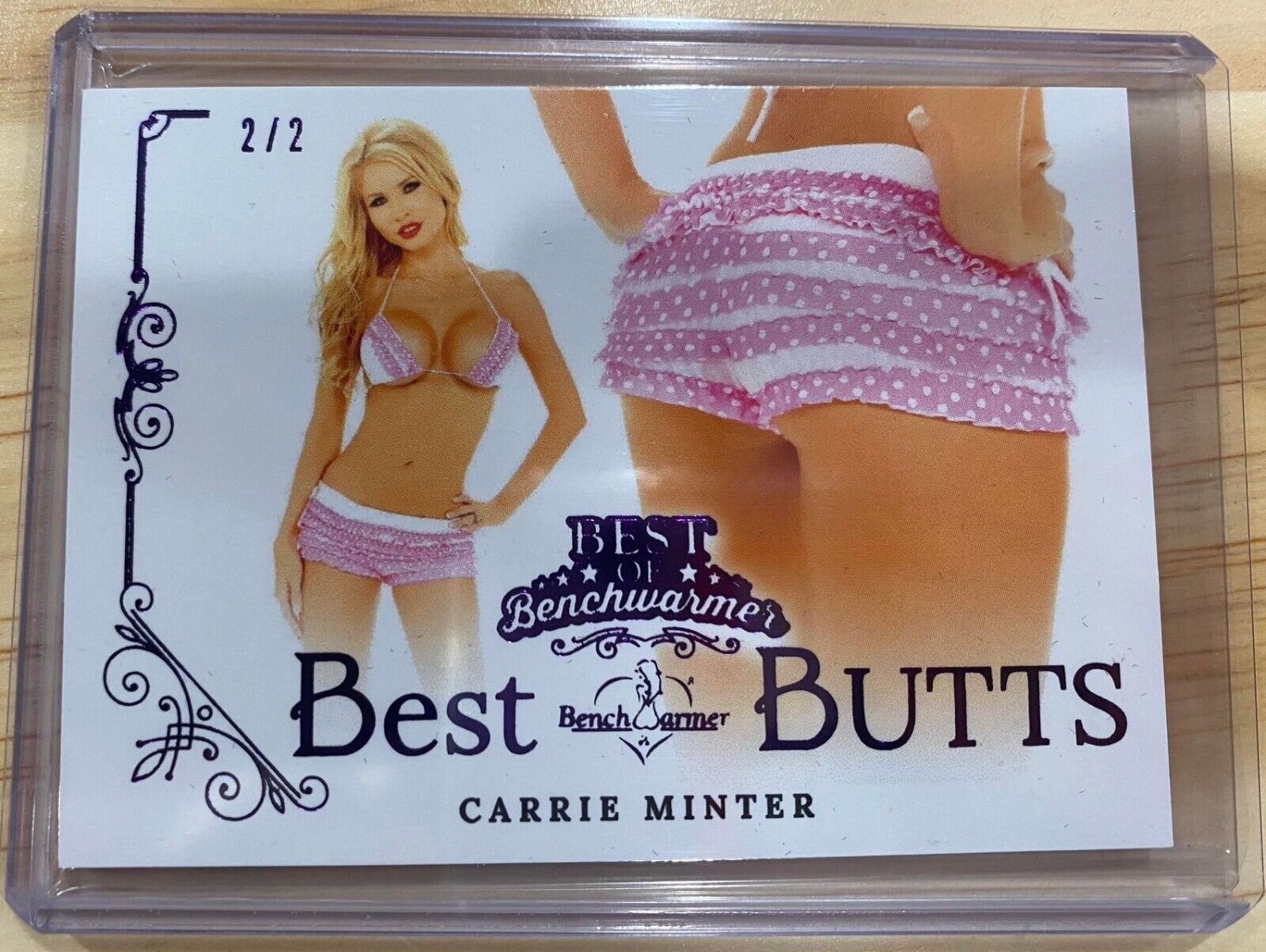 2022 Benchwarmers Best of Bench Warmer Best Butts Purple Carrie Minter 2/2