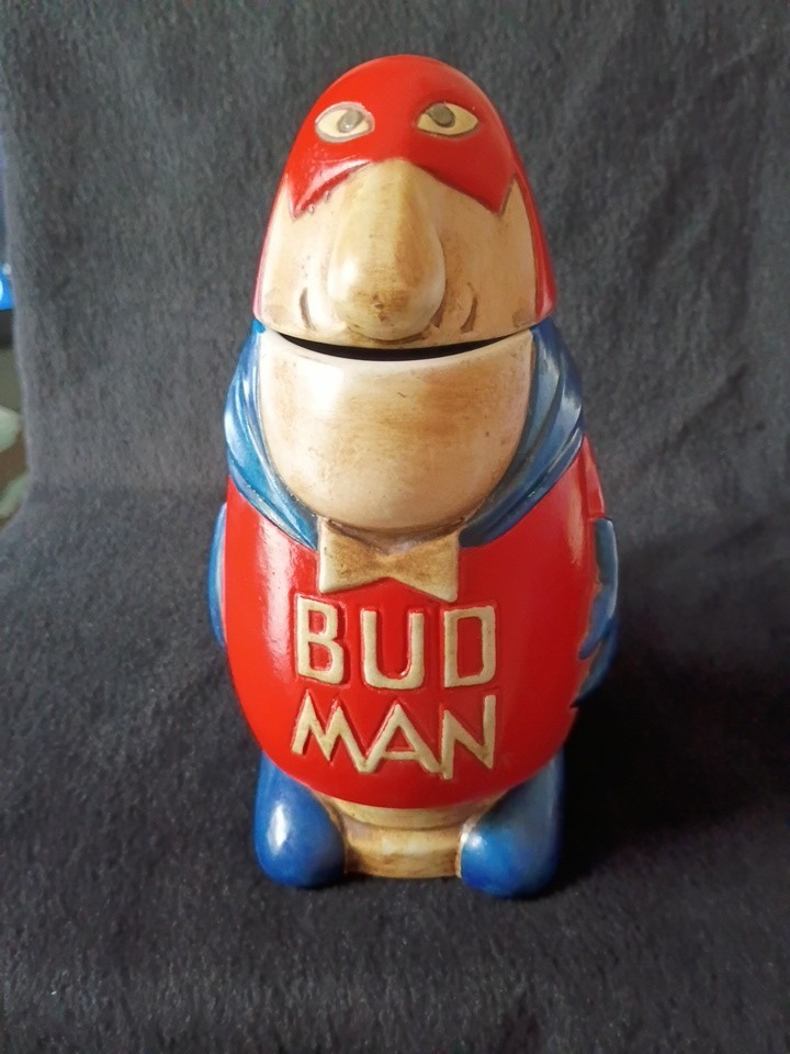 BUD MAN Vintage 1975 Anheuser Busch Beer Stein by Budweiser BUD MAN Vintage 1975 Anheuser Busch Beer Stein by Budweiser