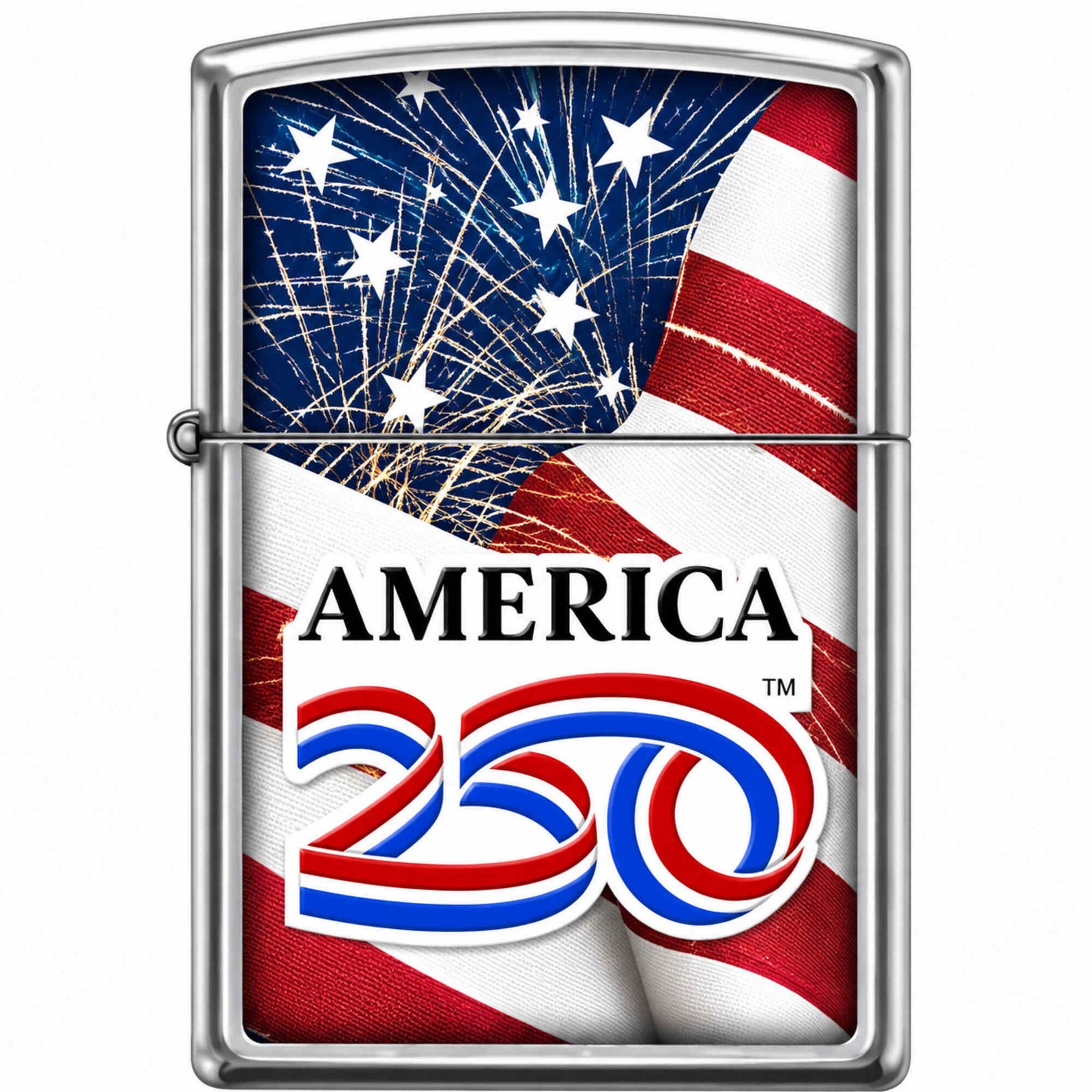 Zippo Windproof Pocket Lighter America 250 Street Chrome US Flag Metal XC234 Zippo Windproof Pocket Lighter America 250 Street Chrome US Flag Metal XC234