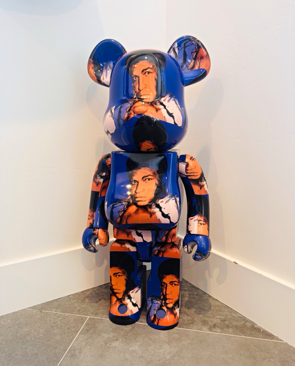 Medicom BE@RBRICK 1000% Andy Warhol Muhammad Ali 2020 Limited Edition Bearbrick