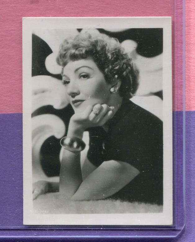1951 GREILING FILMSTARS DER WELT GERMAN TOBACCO CARD #145 CLAUDETTE COLBERT 1951 GREILING FILMSTARS DER WELT GERMAN TOBACCO CARD #145 CLAUDETTE COLBERT