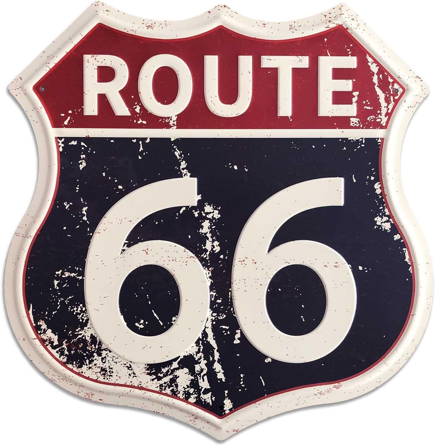 High-Definition Route 66 Signs - Waterproof Metal Wall Decor (12" x 12")