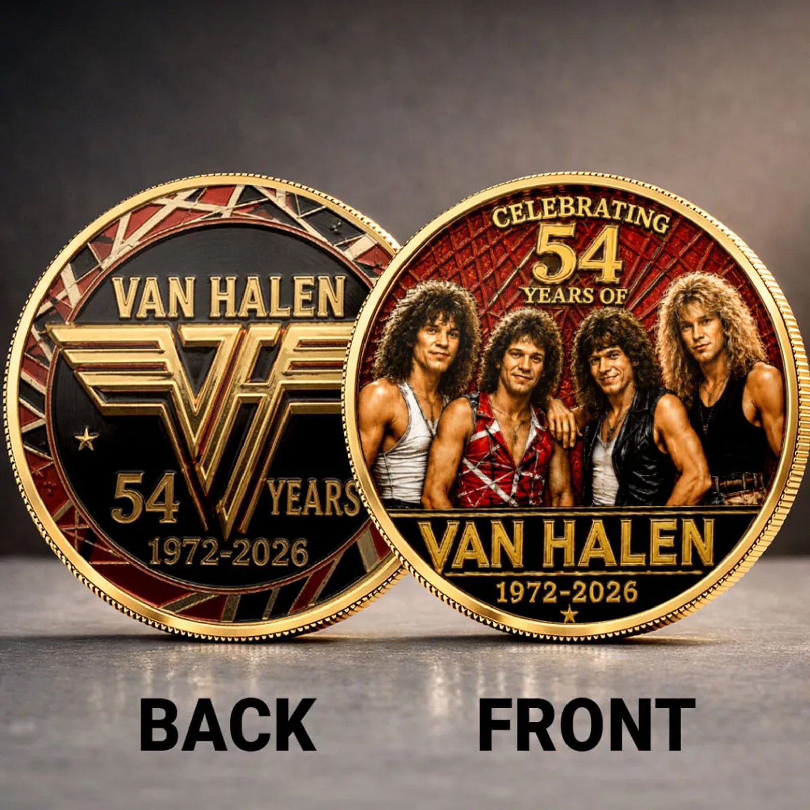 Van Halen 54 Years Anniversary Commemorative Coin Van Halen 54 Years Anniversary Commemorative Coin