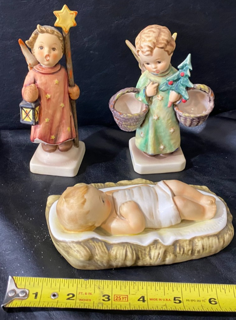 Hummel Goebel figure lot of 2 Angels + Christ Child Full Bee WOW Hummel Goebel figure lot of 2 Angels + Christ Child Full Bee WOW