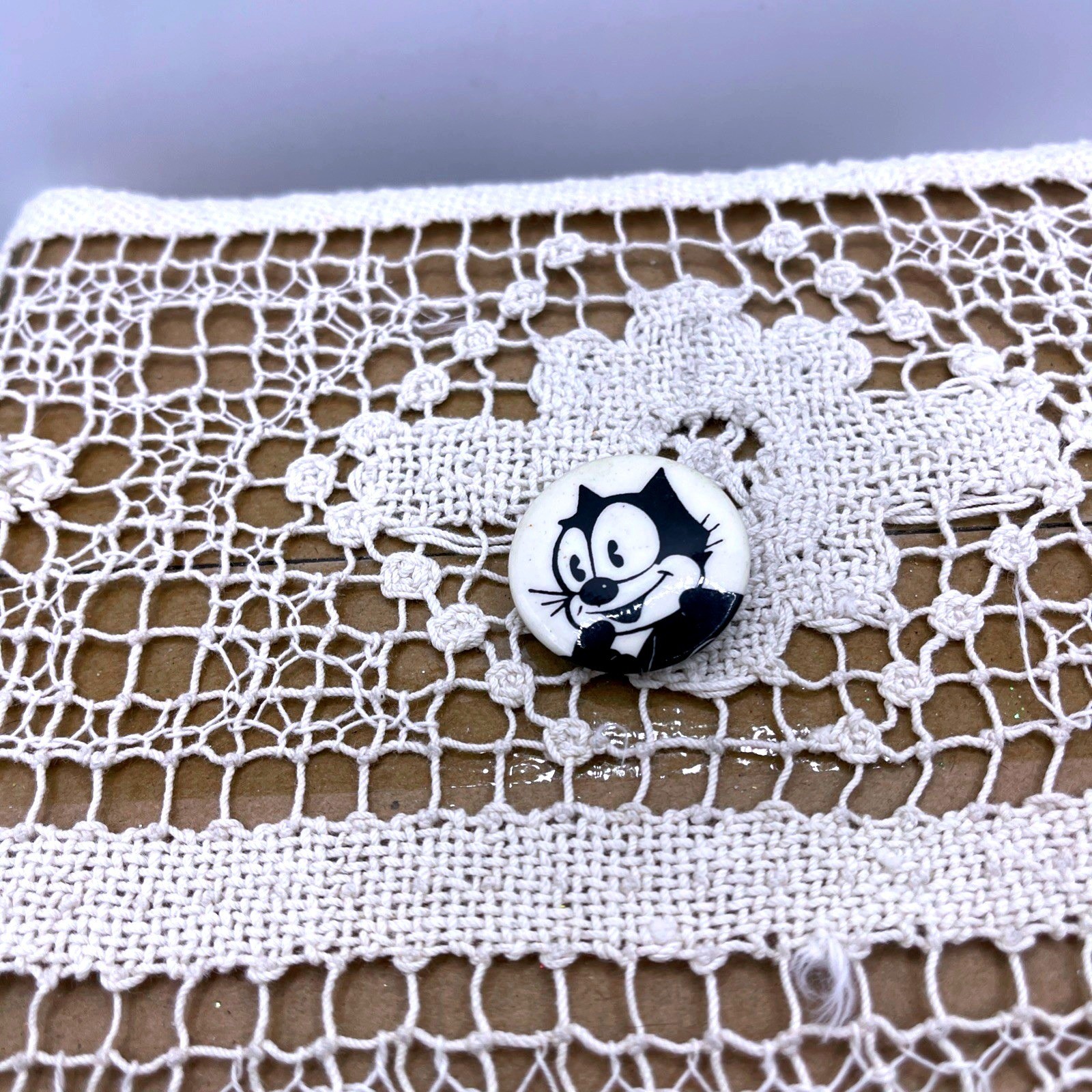 Vintage 1930s Felix The Cat Celluloid Cartoon Pin Pinback Button 7/8"