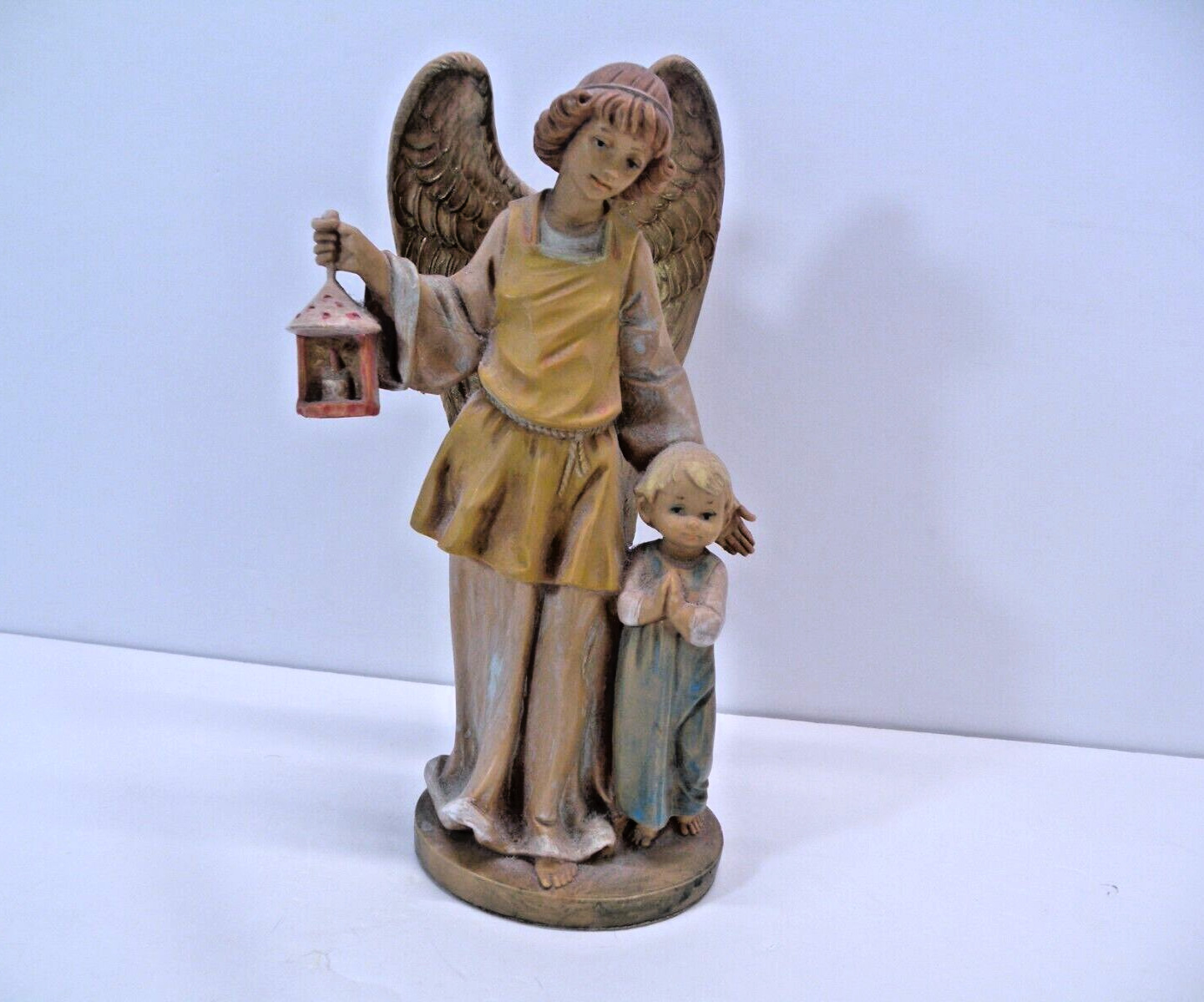 Vintage Fontanini 1994 Signed Simonetti Italy Standing Angel Lantern Child #174