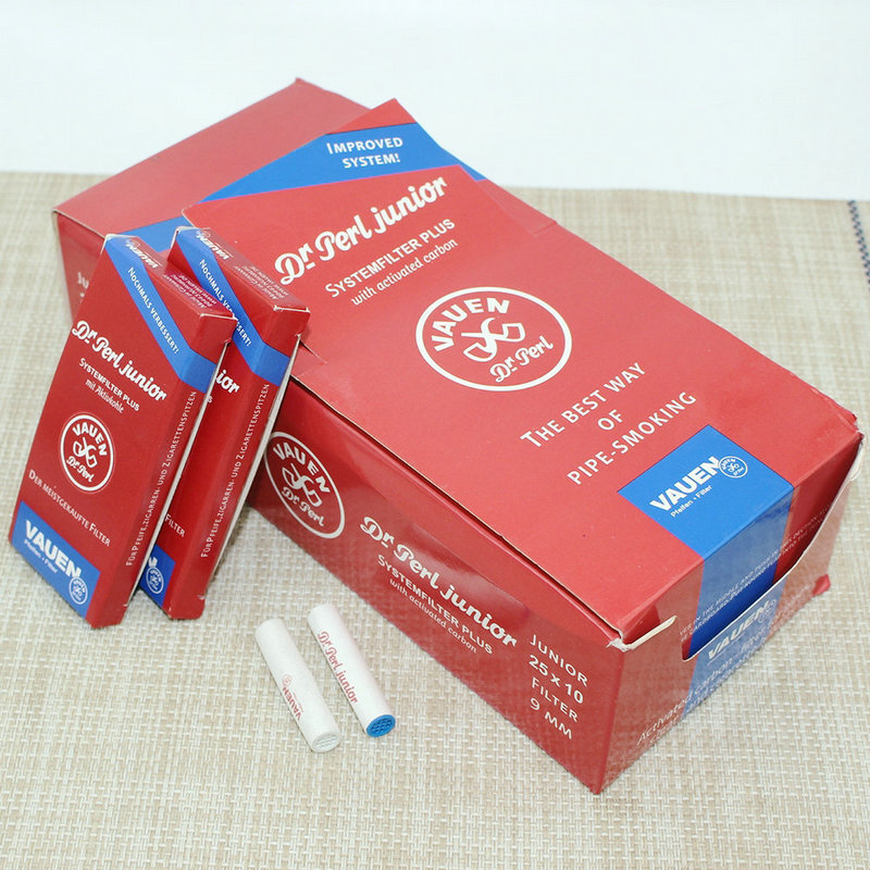 250pcs Tobacco Pipe Filters 9mm Smoking Pipe Activated Carbon Filter For VAUEN