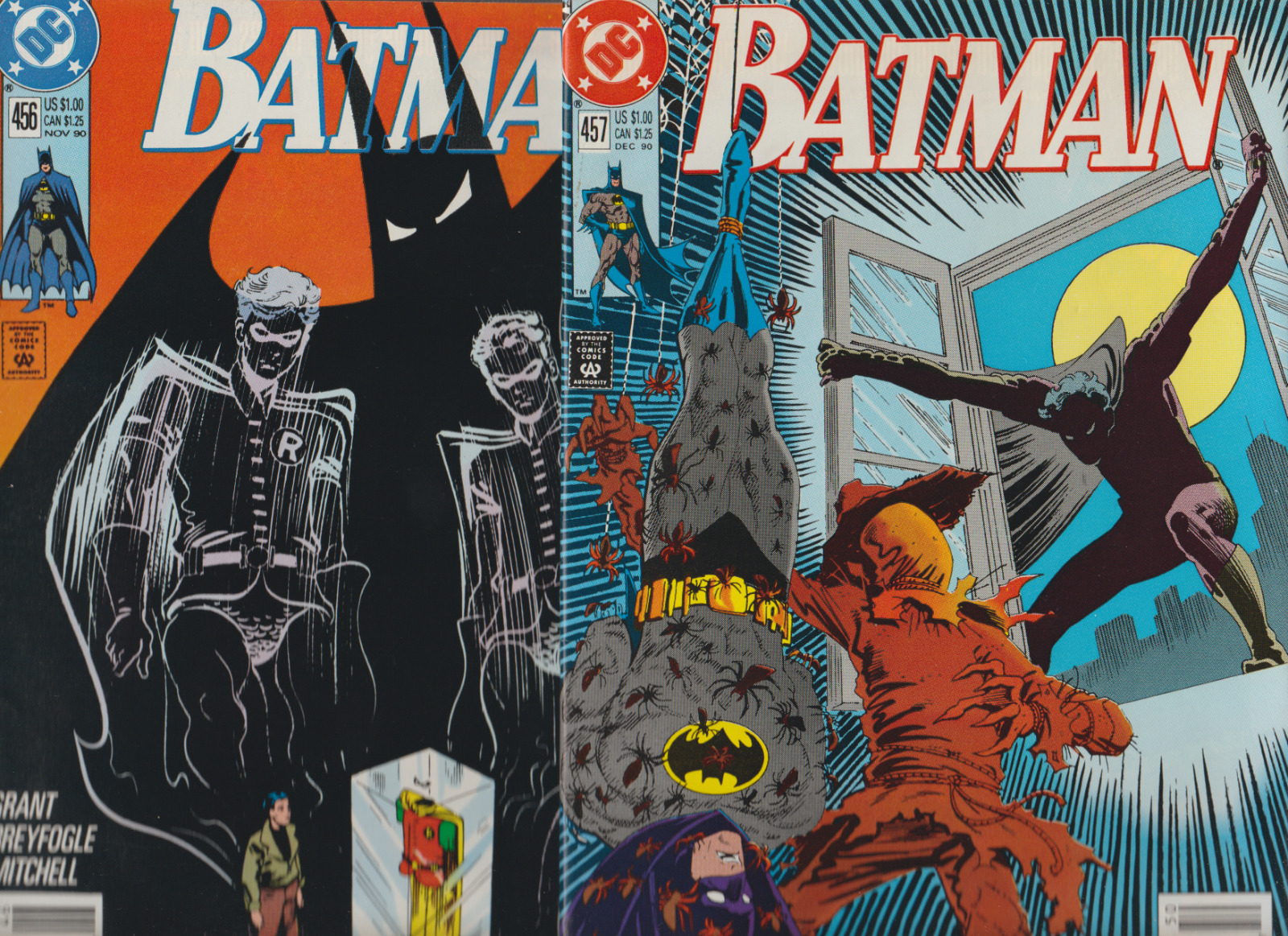 BATMAN #456 457 (1990) NEWSSTAND FIRST TIM DRAKE AS ROBIN APPEREANCE COVER