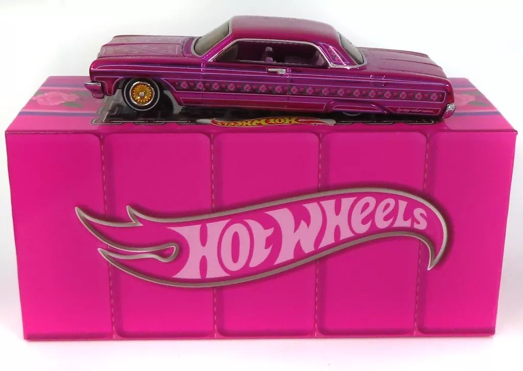 Hot Wheels 1/64 CHEVROLET 1964 Impala Pink Metallic Red Line Club Hot Wheels 1/64 CHEVROLET 1964 Impala Pink Metallic Red Line Club