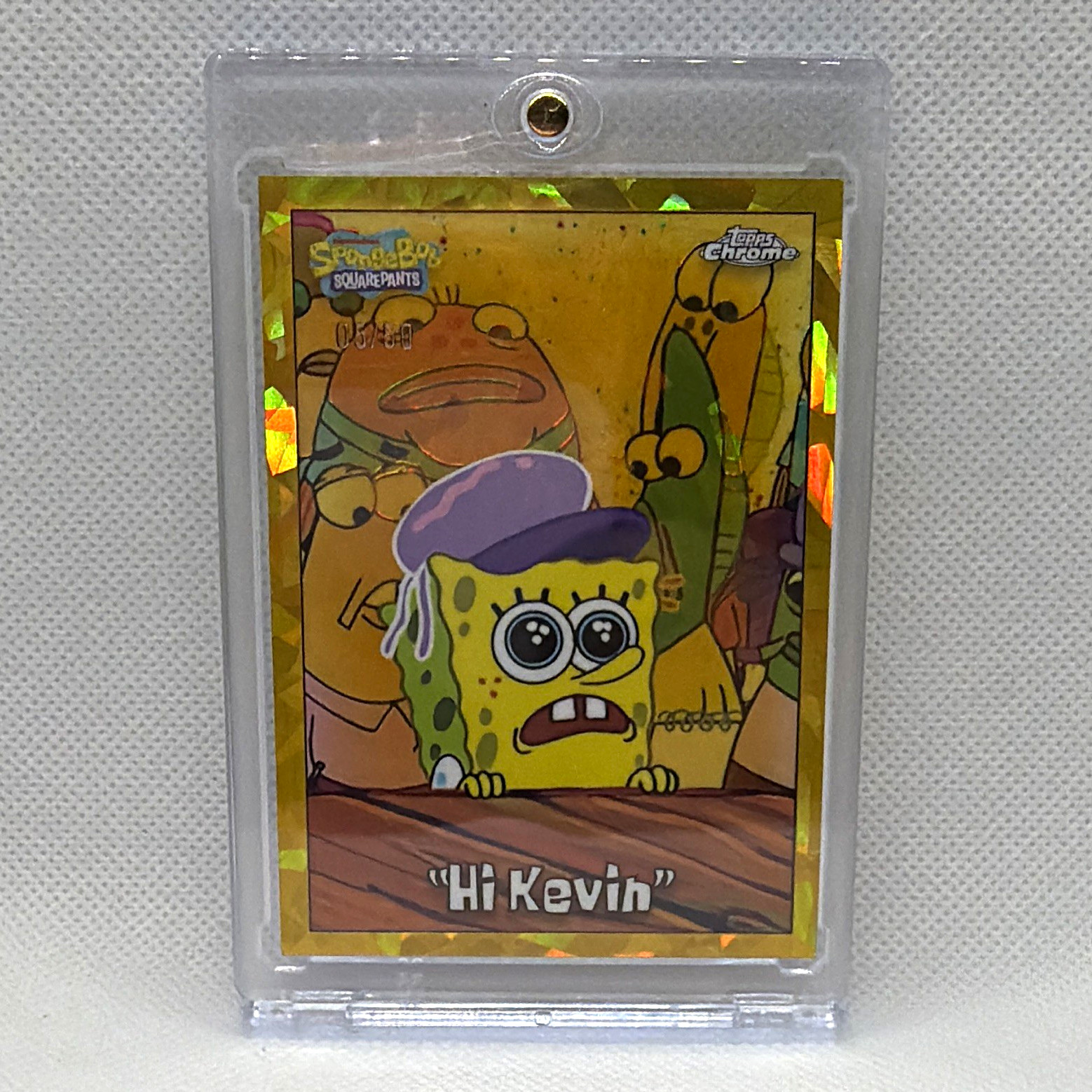 2025 Topps Chrome SpongeBob SquarePants #81 Hi Kevin Gold Parallel Card 2025 Topps Chrome SpongeBob SquarePants #81 Hi Kevin Gold Parallel Card