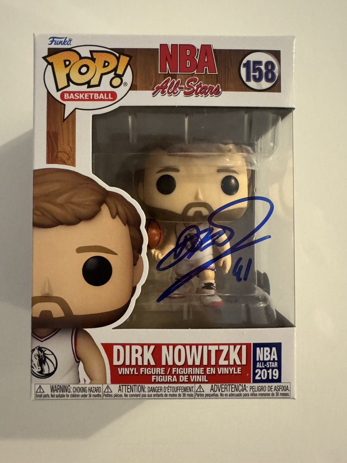 Dirk Nowitzki Signed Autographed Funko Pop #158 Beckett COA Dirk Nowitzki Signed Autographed Funko Pop #158 Beckett COA