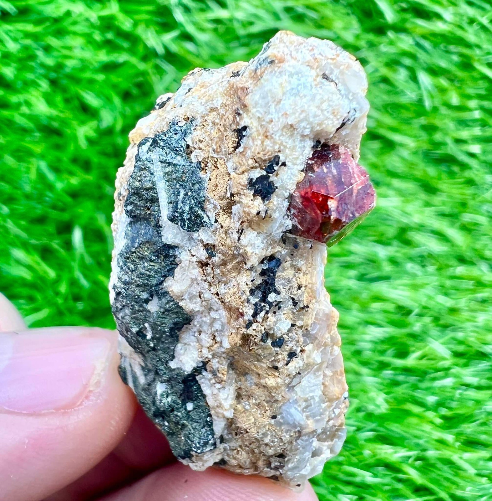 106 CT Fluorescent Zircon Crystal On Matrix From Skardu Pakistan a42 106 CT Fluorescent Zircon Crystal On Matrix From Skardu Pakistan a42