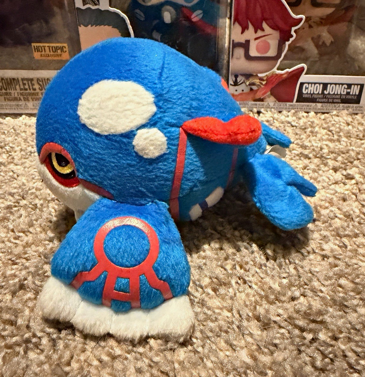 Pokémon Center Kyogre Whale Stuffed Animal Plush Blue/White/Red 2005 Pokémon Center Kyogre Whale Stuffed Animal Plush Blue/White/Red 2005