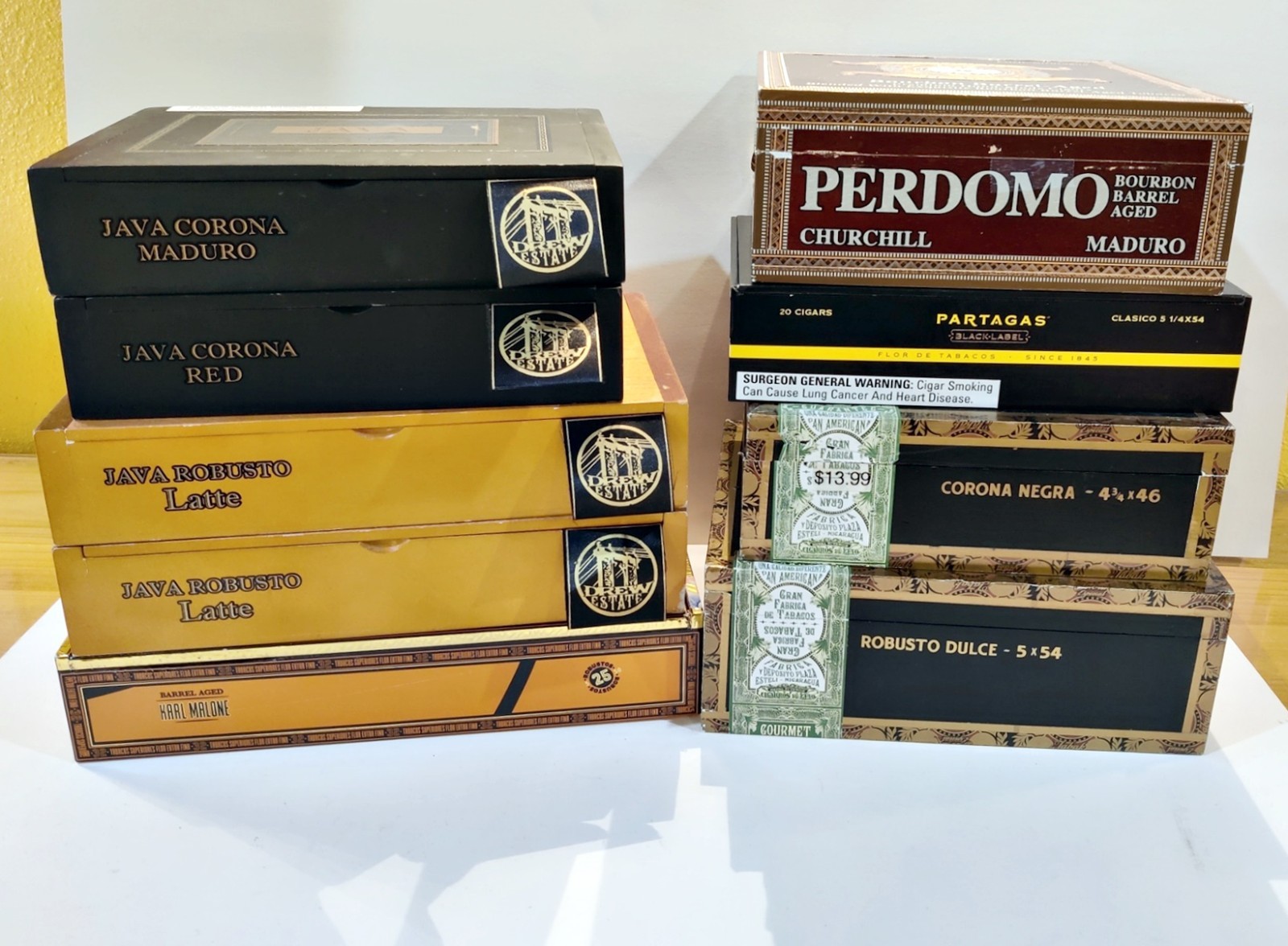 Lot of 9 Empty Wooden Cigar Boxes - VGC - LOCAL PICKUP
