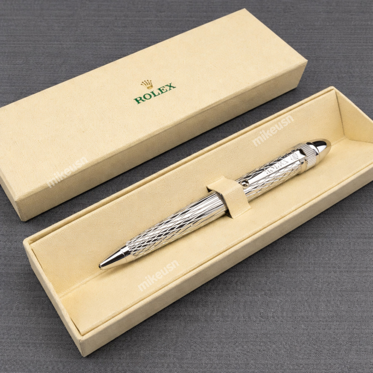 New Rolex Vintage Style Palladium Finish Ballpoint Pen Boxed Exclusive Ad Gift New Rolex Vintage Style Palladium Finish Ballpoint Pen Boxed Exclusive Ad Gift