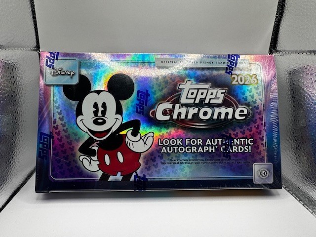 2026 TOPPS CHROME DISNEY HOBBY BOX (72 Cards) Brand New Factory Sealed 2026 TOPPS CHROME DISNEY HOBBY BOX (72 Cards) Brand New Factory Sealed
