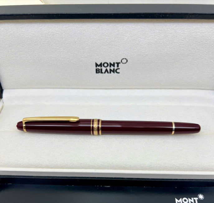 New M.B Luxury Meisterstuck 163R Rollerball Pen Red Gold Finish Writing Gift New M.B Luxury Meisterstuck 163R Rollerball Pen Red Gold Finish Writing Gift