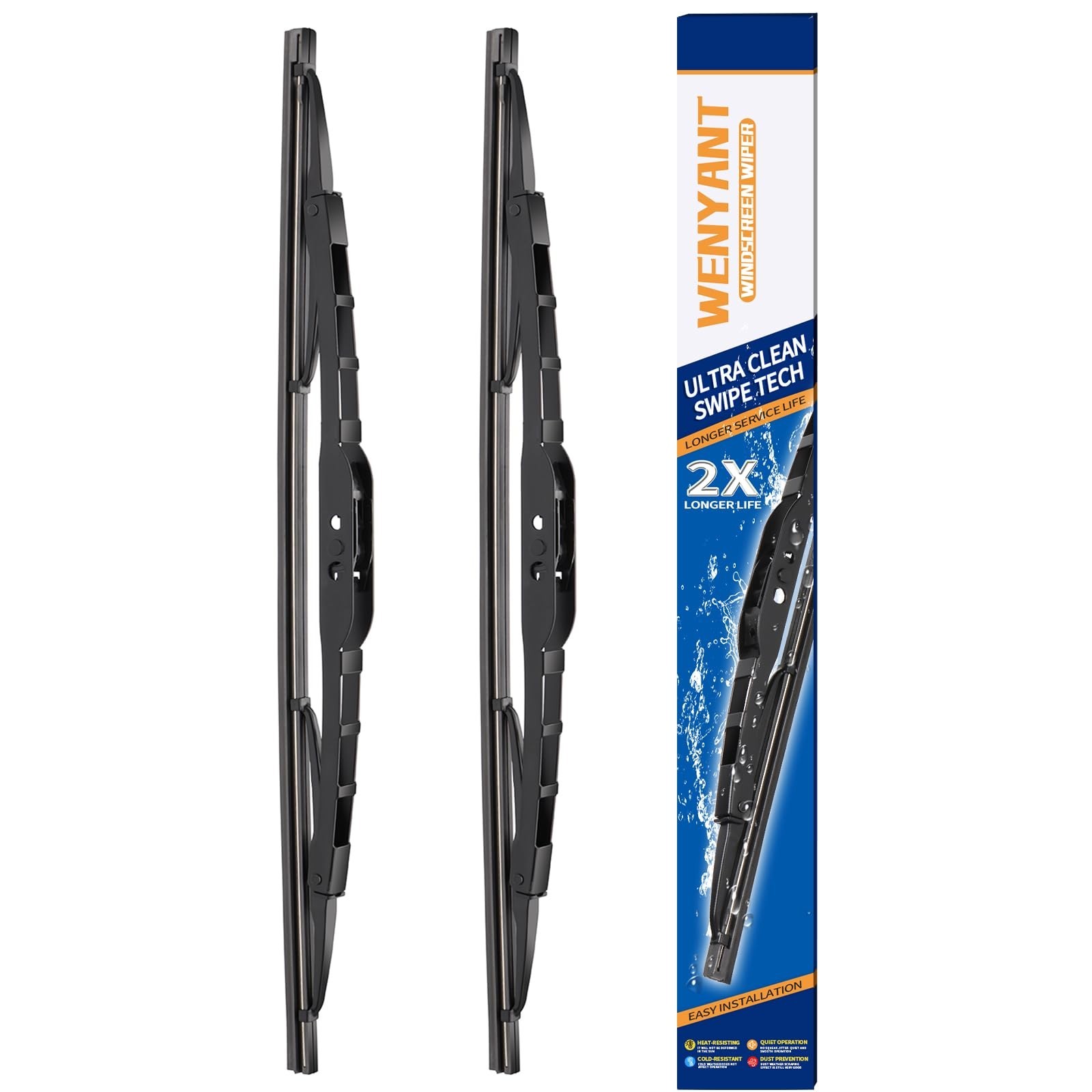 18"+18" Windshield Wipers, Front Wiper Blades 2 Pack Replacement 18"+18" 18"+18" Windshield Wipers, Front Wiper Blades 2 Pack Replacement 18"+18"