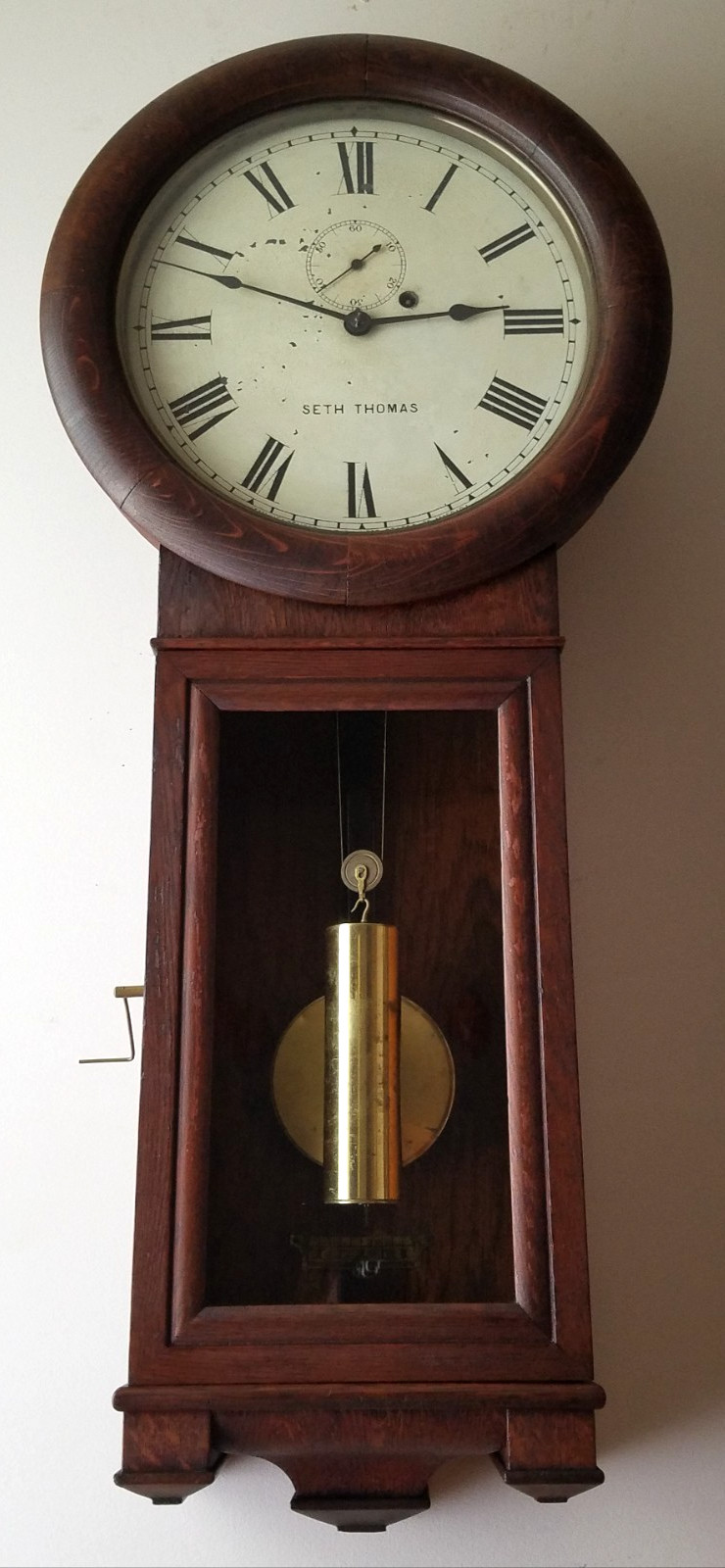 Antique Seth Thomas No. 2 Regulator Wall Clock Weight Driven 8-Day Antique Seth Thomas No. 2 Regulator Wall Clock Weight Driven 8-Day