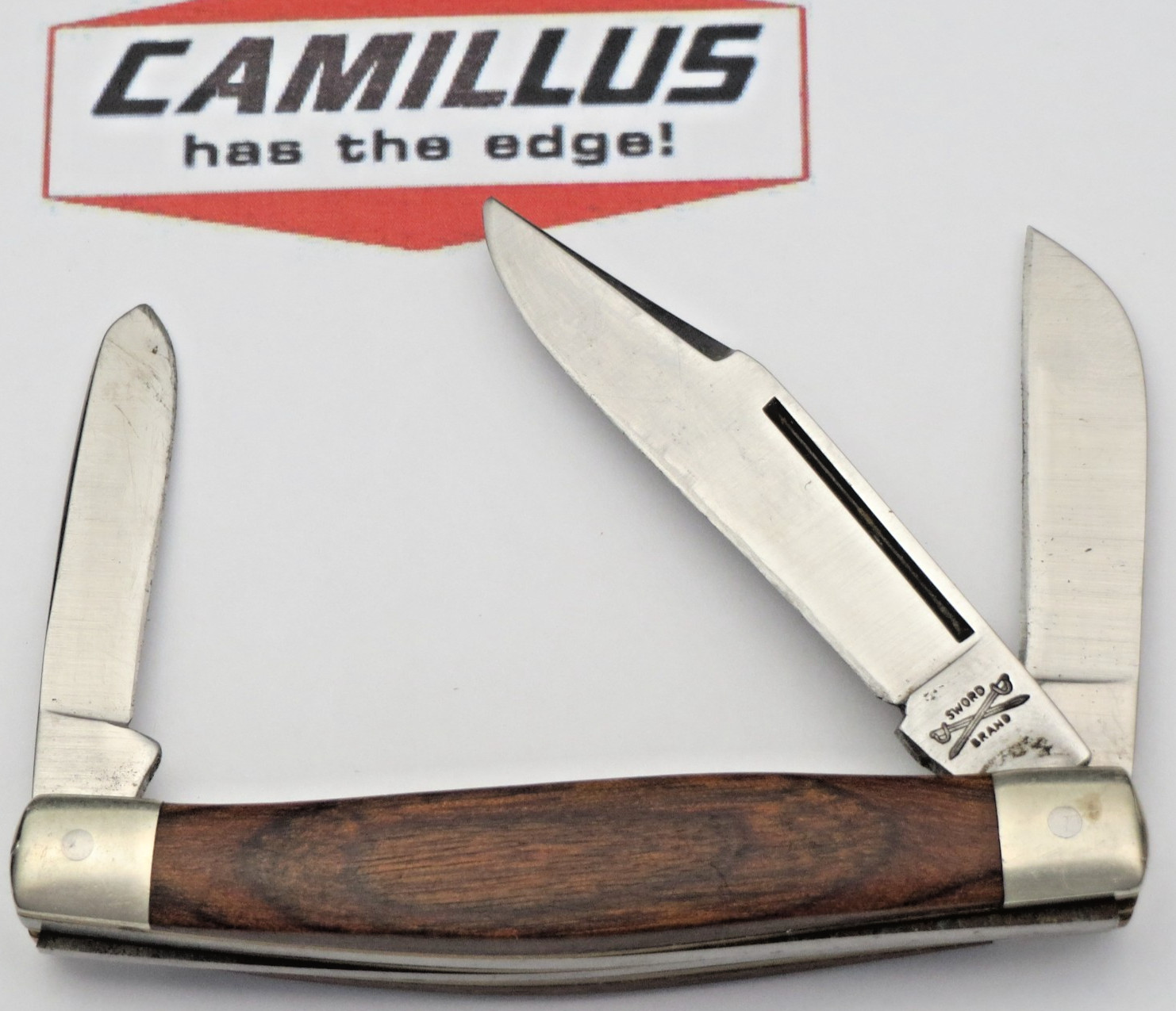 Vintage 1980's to 90’s CAMILLUS SWORD BRAND Small Stock Knife - Stainless Blades Vintage 1980's to 90’s CAMILLUS SWORD BRAND Small Stock Knife - Stainless Blades