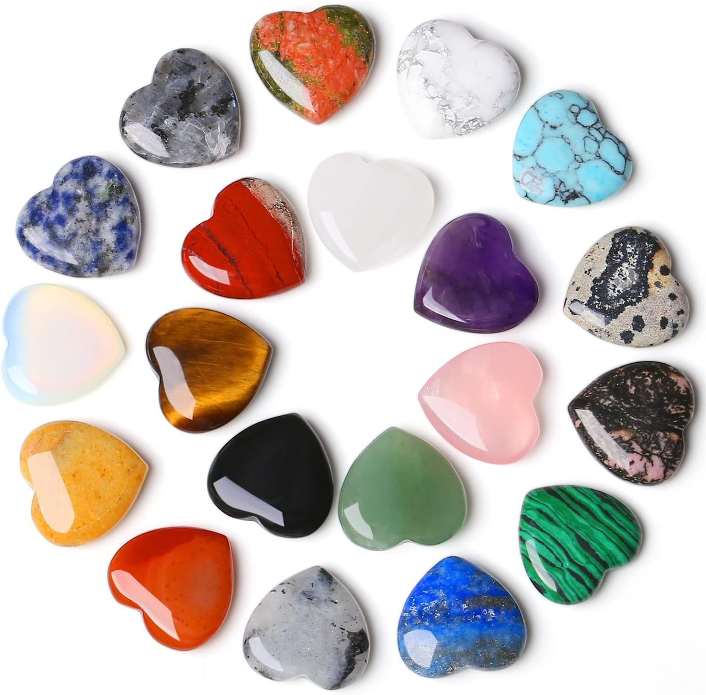20pcs Natural Amethyst Healing Gem Stone Small Crystal Stone Heart 20pcs Natural Amethyst Healing Gem Stone Small Crystal Stone Heart