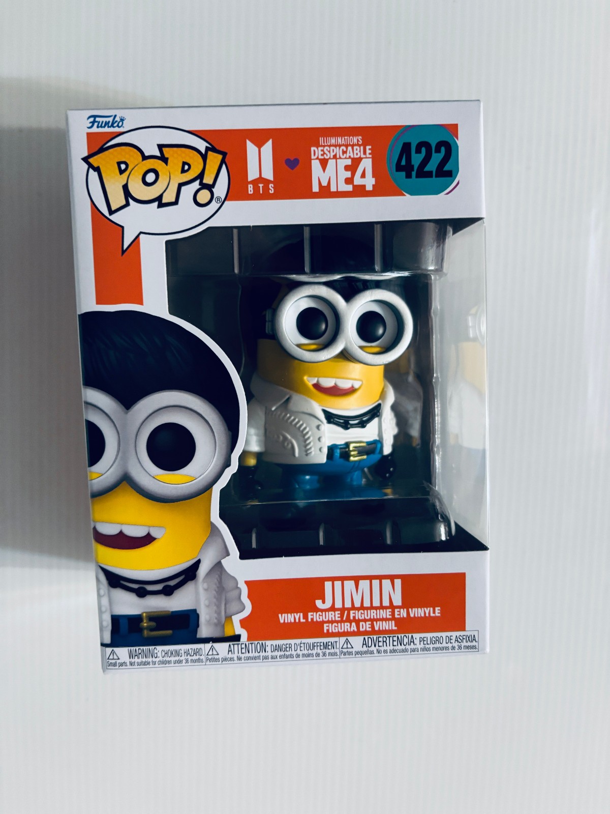 Funko POP - Despicable Me 4 #422 - Minions and BTS - Jimin - Light Wear Funko POP - Despicable Me 4 #422 - Minions and BTS - Jimin - Light Wear