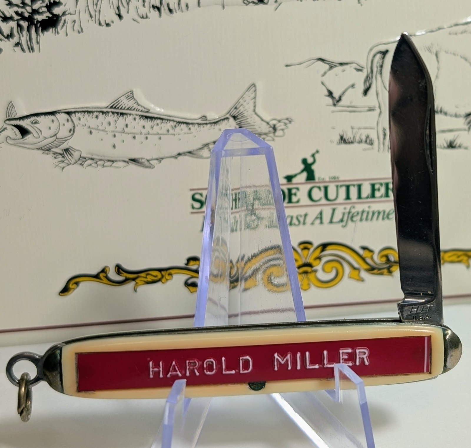 VINTAGE HIT USA ADVERTISING SALESMAN SAMPLE POCKET KNIFE VINTAGE HIT USA ADVERTISING SALESMAN SAMPLE POCKET KNIFE