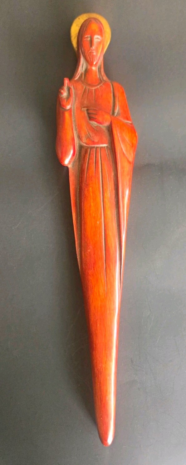 Vintage 18.5" Mid Century Achatit West Germany Jesus Wall Plaque Sculpture 1817 Vintage 18.5" Mid Century Achatit West Germany Jesus Wall Plaque Sculpture 1817