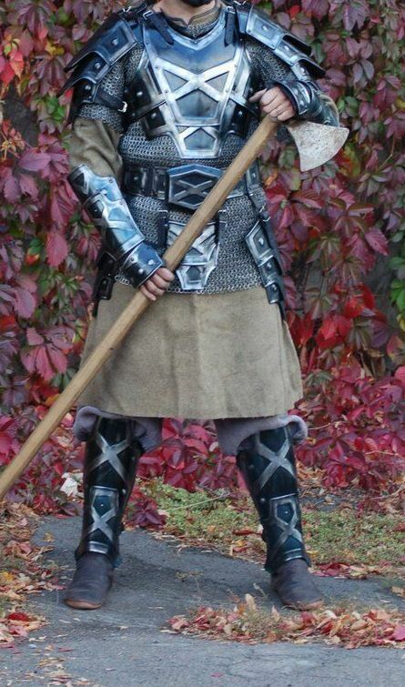 Medieval Armor FULL SUIT Dwarf Blackened Halloween Costume Cosplay LOTR