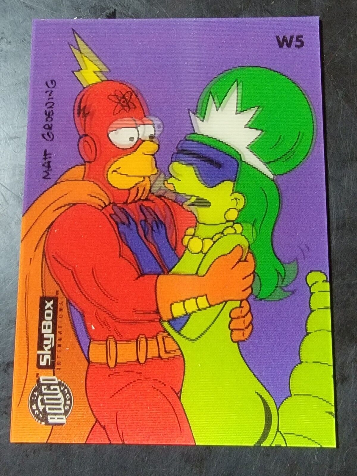 1994 SkyBox The Simpsons Card #W5 Radioactive Man