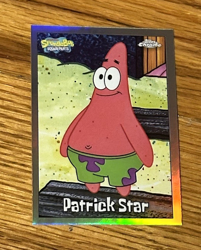 Topps 2025 SpongeBob SquarePants Chrome #24 Patrick Star Refractor Topps 2025 SpongeBob SquarePants Chrome #24 Patrick Star Refractor