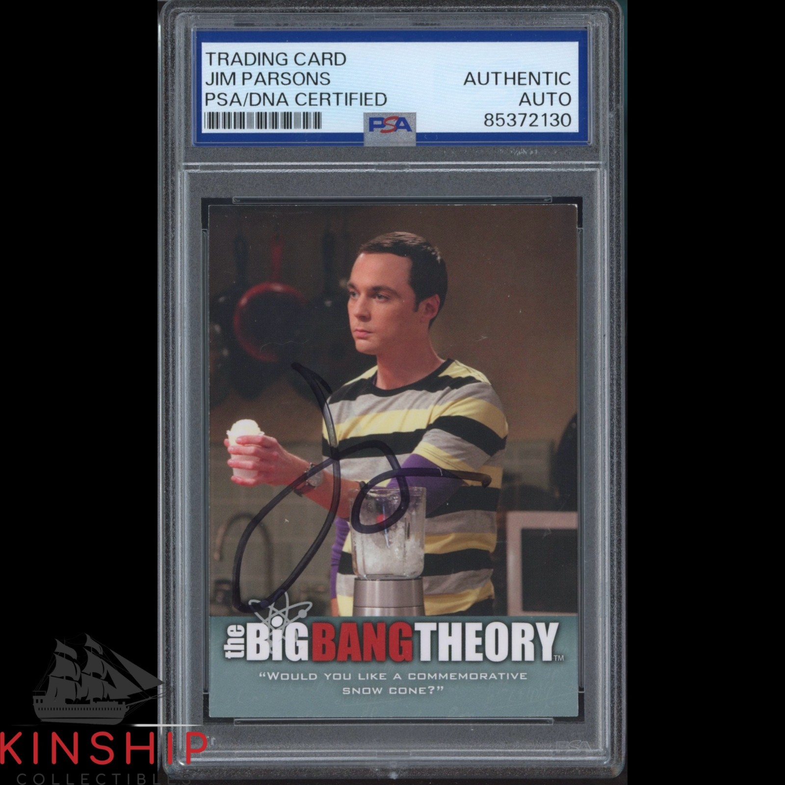 Jim Parsons signed Big Bang Theory Trading Card PSA DNA Slabbed Auto C5127