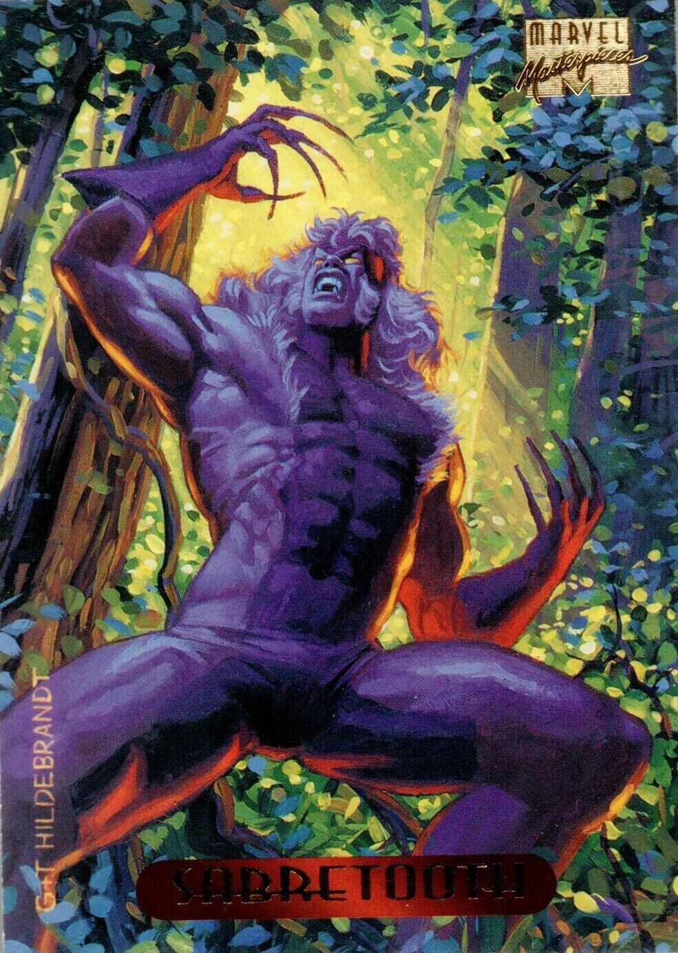 1994 Fleer Marvel Masterpieces Sabretooth #102 Near Mint DNA GAMES 1994 Fleer Marvel Masterpieces Sabretooth #102 Near Mint DNA GAMES