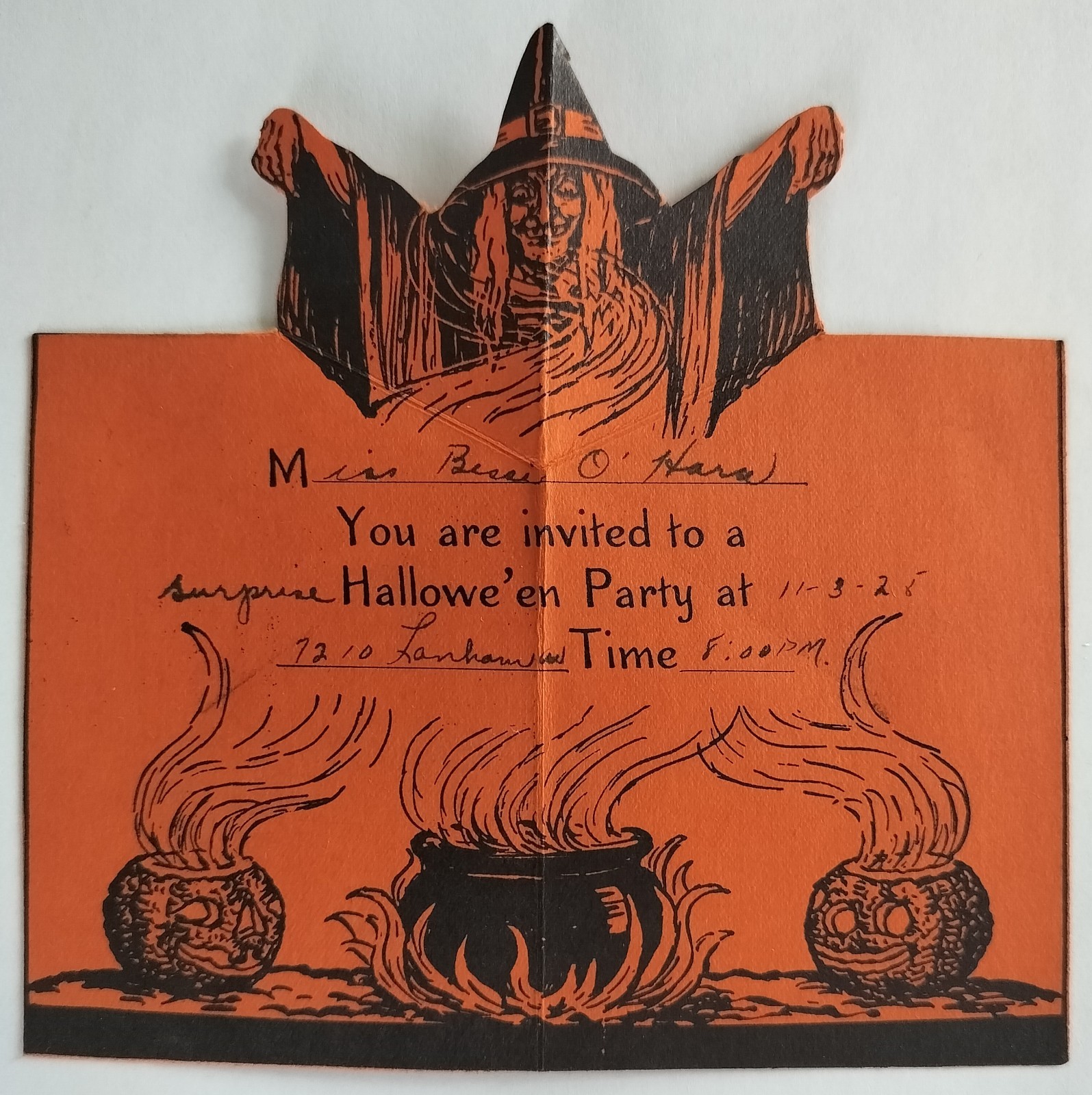 Vintage 1920's Halloween Pop Up Invitation Vintage 1920's Halloween Pop Up Invitation
