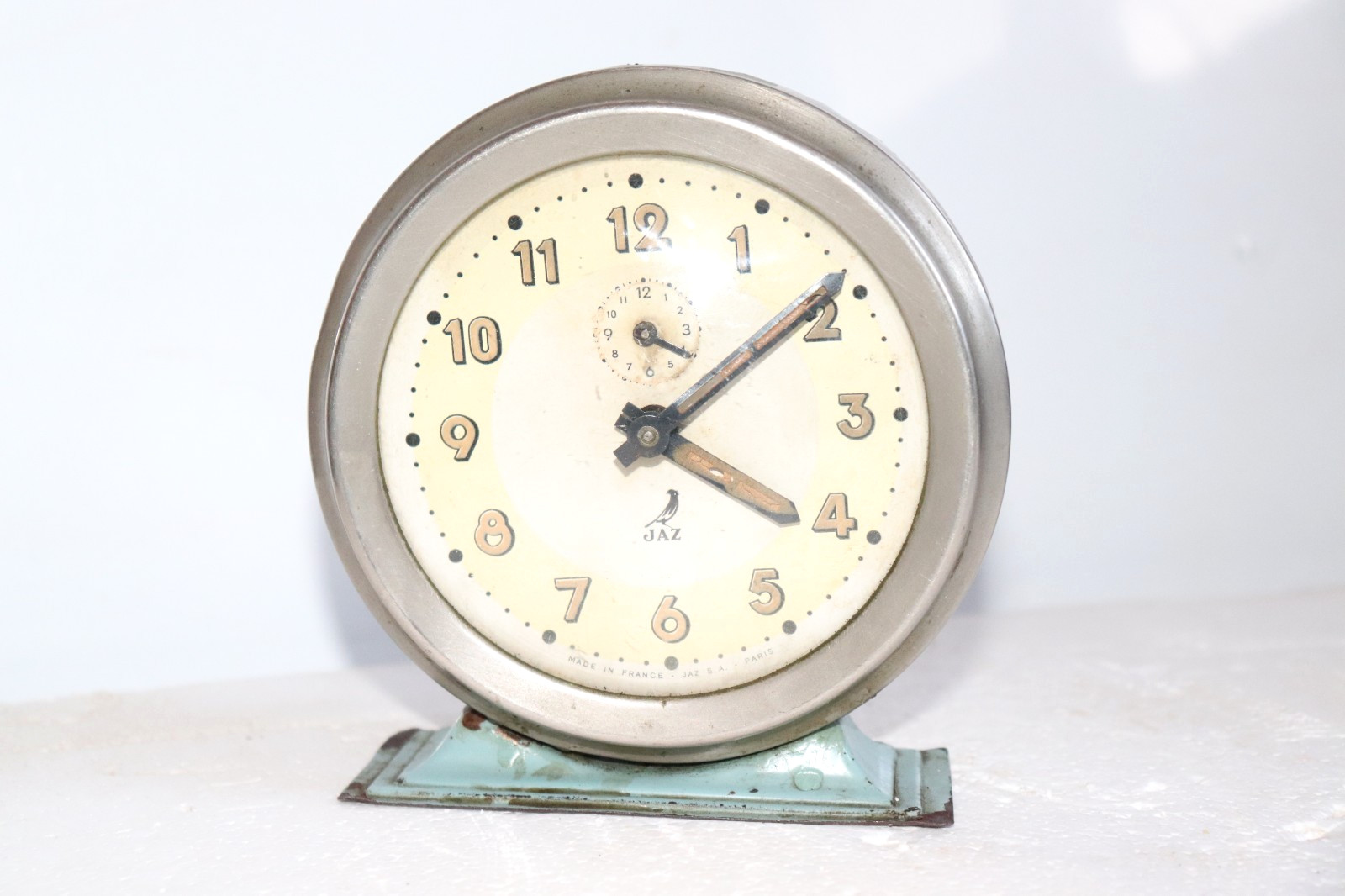 Rare Vintage Jaz French Alarm Clock Made In France 1960 Working.