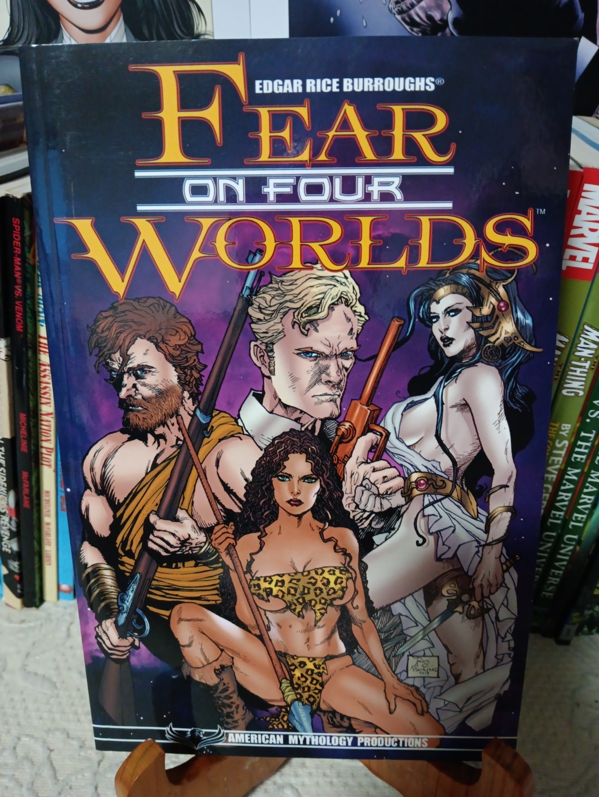 Fear on Four Worlds Trade Paperback TPB Edgar Rice Burrough Pellucidar Moon Maid