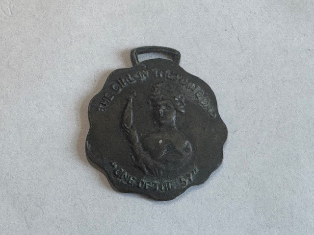 WF-016 Vintage 1920s HEINZ 57 FOODS WATCH FOB THE GIRL IN THE WHITE CAP WF-016 Vintage 1920s HEINZ 57 FOODS WATCH FOB THE GIRL IN THE WHITE CAP