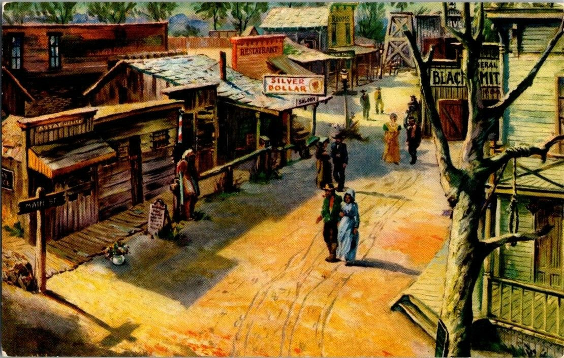 Knott's Berry Farm Amusement Park, Ghost Town Street, Silver Dollar, Blacksmith Knott's Berry Farm Amusement Park, Ghost Town Street, Silver Dollar, Blacksmith